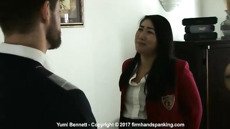Yumi spanked in her Private School