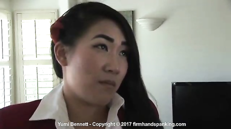 Yumi spanked in her Private School